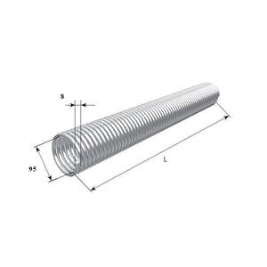 Пружина окрашенная 95- 8,0 левая, 34080/mL/RAL7004