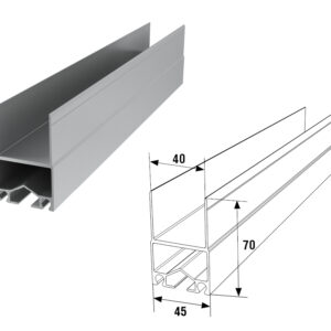Нижний несущий алюминиевый профиль, DHSW-00050/M (DHSW-00060/M)